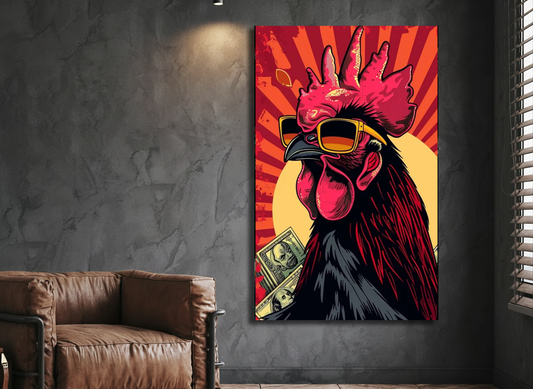 Tableau décoratif - Le Coq Millionnaire