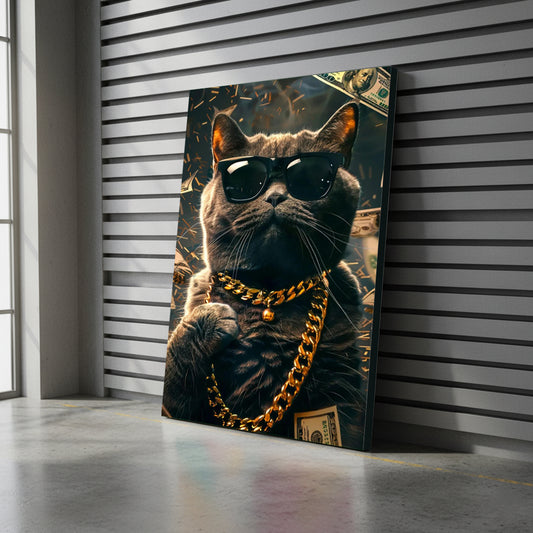 Tableau décoratif - Money Cat